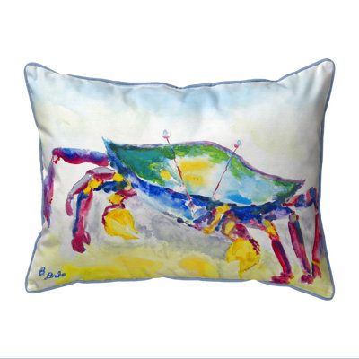 Indoor Outdoor Throw Pillow Highland Crab Outdoor Throw Pillow Highland